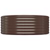 vidaXL Lit sur&eacute;lev&eacute; de jardin Acier galvanis&eacute; marron