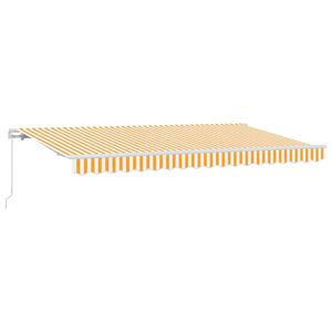vidaXL Auvent R&eacute;tractable Jaune 350 x 200 cm tissu