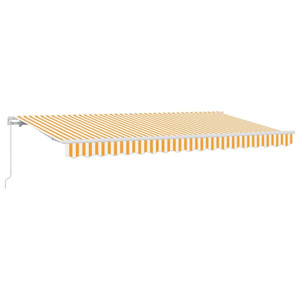 vidaXL Auvent R&eacute;tractable Jaune 350 x 200 cm tissu