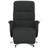 vidaXL Fauteuil inclinable avec repose-pieds noir tissu