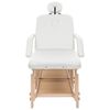 vidaXL Table de massage à 3 zones Blanc Similicuir