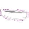 vidaXL Cadre de lit avec LED sans matelas ch&ecirc;ne marron 90x200 cm
