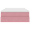 vidaXL Lit avec rangement et matelas Rose 120 x 190 cm Velours