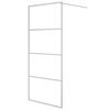 vidaXL Paroi de douche Argent&eacute; 90x195 cm Verre ESG transparent