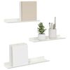 vidaXL &Eacute;tag&egrave;re flottante 3 pcs Blanc 40 x 9 x 2,5 cm Acier