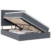 vidaXL Lit avec rangement et matelas Gris fonc&eacute; 140 x 200 cm Velours