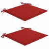 vidaXL Ensemble de bistro 3pcs avec coussins rouge Bois de teck massif