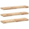 vidaXL &Eacute;tag&egrave;res flottantes 3 pcs 80x20x4 cm acacia massif non trait&eacute;