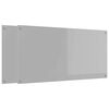 vidaXL Protection de cuisine 2 pcs Gris clair 120 x 60 cm verre tremp&eacute;