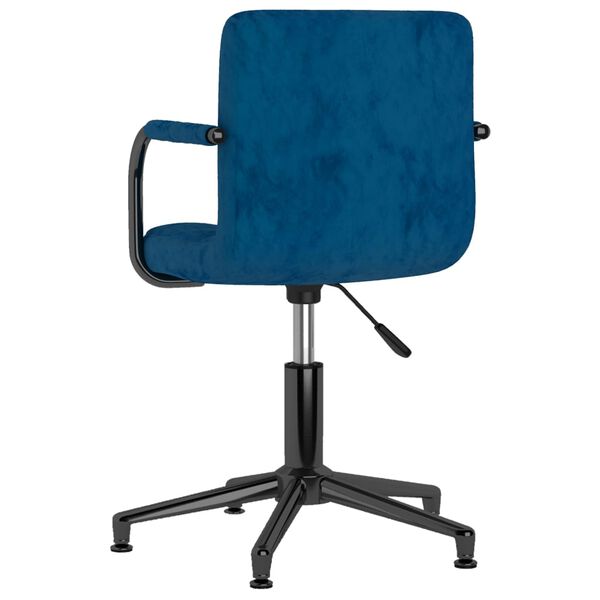 vidaXL Chaise pivotante de salle &agrave; manger Bleu Velours