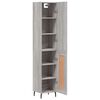 vidaXL Buffet haut Sonoma gris 34,5x34x180 cm Bois d'ing&eacute;nierie
