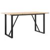 vidaXL Table à manger cadre en O 140x80x75,5 cm bois pin massif acier