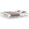 vidaXL Lit coulissant sans matelas blanc 90x190 cm
