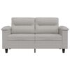 vidaXL Canap&eacute; &agrave; 2 places Gris clair 120 cm Tissu microfibre