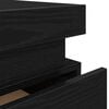 vidaXL Cabinet de chevet Ch&ecirc;ne noir 35 x 39 x 55 cm Bois d'ing&eacute;nierie