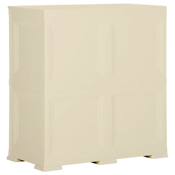 vidaXL Armoire plastique 79x43x85,5 cm design de bois blanc angora