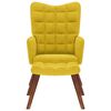 vidaXL Fauteuil relax avec tabouret en velours jaune