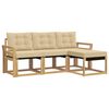 vidaXL Ensemble de canap&eacute;s d'ext&eacute;rieur 4 pcs Blanc et Beige