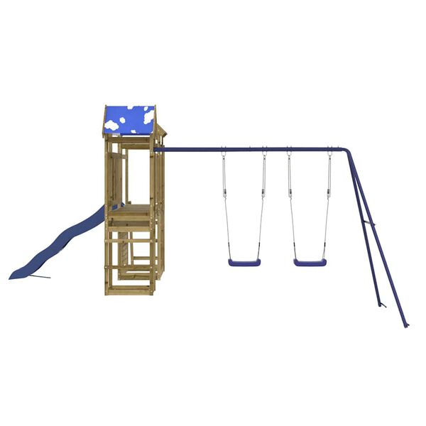 vidaXL Aire de jeux d'ext&eacute;rieur bois de pin impr&eacute;gn&eacute;