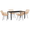 vidaXL Ensemble de salle &agrave; manger pour jardin 5 pc Marron