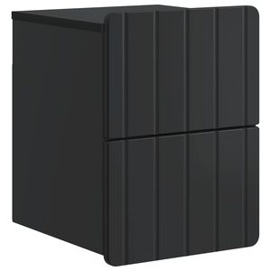 vidaXL Cabinet de chevet mural Noir 33 x 34,5 x 43 cm