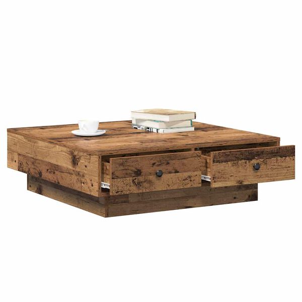 vidaXL Table basse Bois ancien 90 x 90 x 28 cm Bois d'ing&eacute;nierie