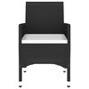 vidaXL Ensemble de bistro de jardin 3 pcs poly rotin et bois solide