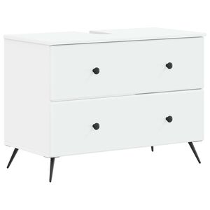 vidaXL Meuble sous Lavabo de Salle de Bain BREDA Blanc 82 x 41 x 59 cm