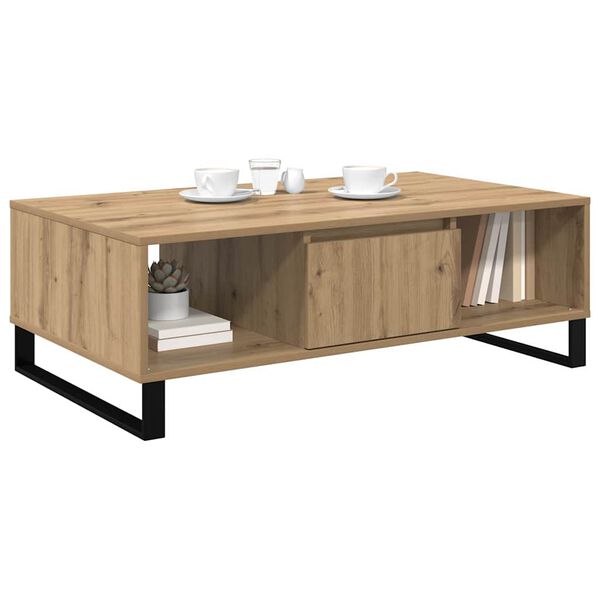 vidaXL Table basse Ch&ecirc;ne artisanal 104 x 60 x 35 cm Bois d'ing&eacute;nierie