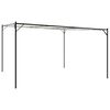 vidaXL Belv&eacute;d&egrave;re blanc 4x4 m 180 g/m&sup2; tissu et acier