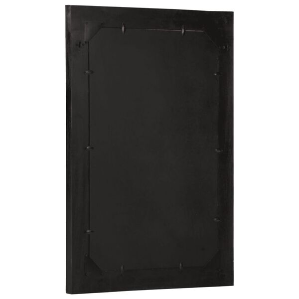 vidaXL Miroir de bain 50x70x2,5 cm bois de manguier massif et verre