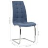 vidaXL Chaises &agrave; manger cantilever lot de 6 bleu tissu