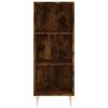 vidaXL Buffet chêne fumé 34,5x32,5x90 cm bois d'ingénierie