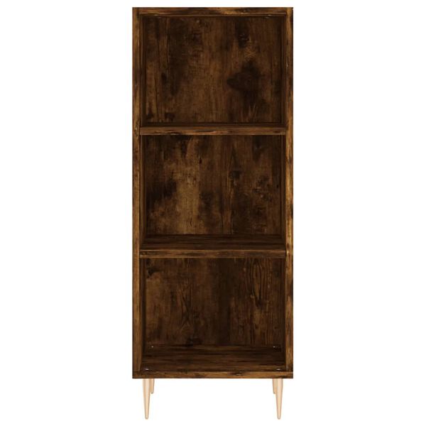 vidaXL Buffet chêne fumé 34,5x32,5x90 cm bois d'ingénierie
