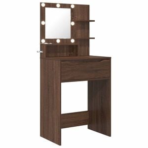 vidaXL Tables de maquillage pour chambre Ch&ecirc;ne brun 80 x 39,6 x 135 cm