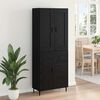 vidaXL Haut Armoire avec tiroir 2 pcs Ch&ecirc;ne noir Bois d'ing&eacute;nierie