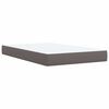 vidaXL Sommier &agrave; lattes de lit avec matelas Gris 120x200 cm Similicuir