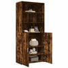 vidaXL Buffet haut chêne fumé 80x42,5x185 cm bois d'ingénierie