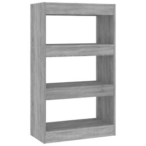 vidaXL Biblioth&egrave;que/S&eacute;parateur de pi&egrave;ce Sonoma gris Bois d'ing&eacute;nierie