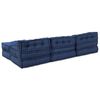 vidaXL Canapé modulaire 4 pcs Indigo tissu