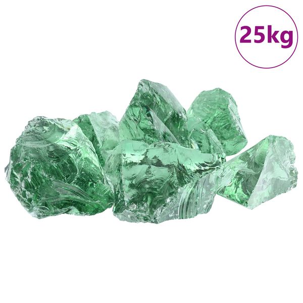 vidaXL Pierres de Jardin Vert clair 12 cm Verre