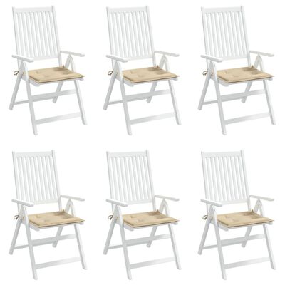 vidaXL Coussins de chaise de jardin 6 pcs beige 50x50x3cm tissu oxford