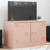 vidaXL Meuble TV rose 67x39x44 cm acier