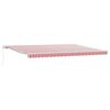 vidaXL Auvent r&eacute;tractable Rouge et Blanc 500 &times; 350 cm