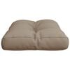 vidaXL Coussin de palette taupe 60x40x12 cm tissu