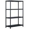 vidaXL &Eacute;tag&egrave;re de rangement Noir 220 kg 90x40x138 cm Plastique