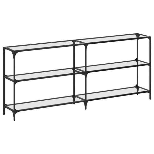 vidaXL Table console avec dessus en verre transparent 194,5x30x81 cm