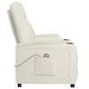vidaXL Fauteuil inclinable &eacute;lectrique Blanc cr&egrave;me Similicuir