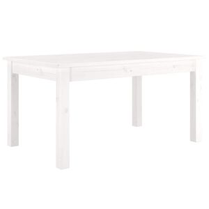 vidaXL Table basse Blanc 80x50x40 cm Bois massif de pin