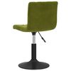 vidaXL Chaise pivotante de salle &agrave; manger Vert clair Velours
